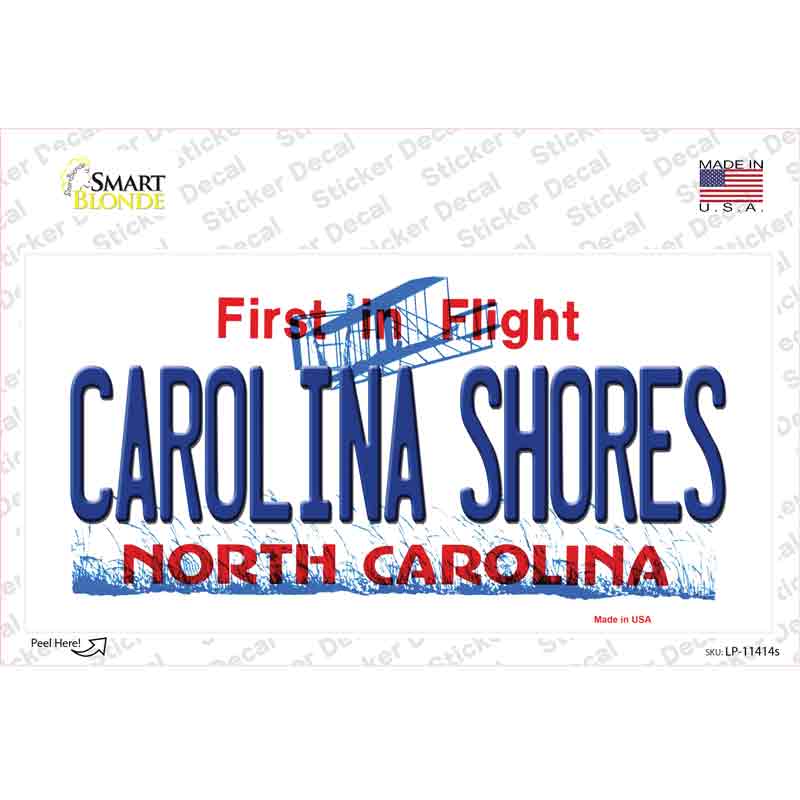 Carolina Shores North Carolina Novelty Sticker Decal