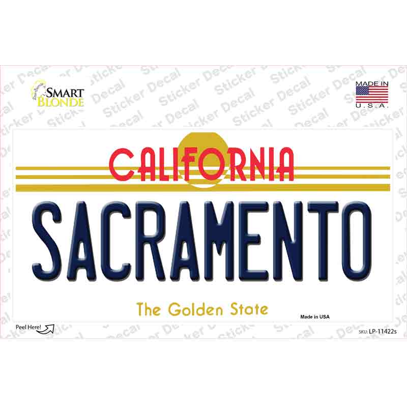 Sacramento California Novelty Sticker Decal