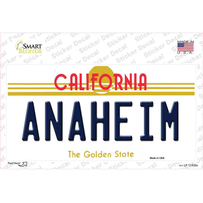 Anaheim California Novelty Sticker Decal