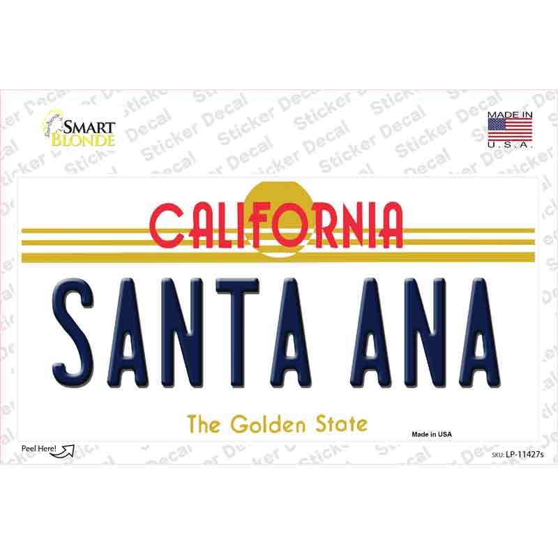 Santa Ana California Novelty Sticker Decal