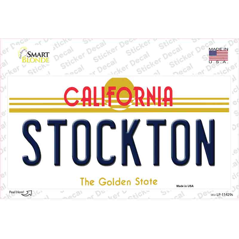 Stockton California Novelty Sticker Decal