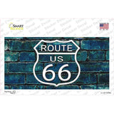 Route 66 Blue Brick Wall Novelty Sticker Decal