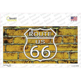Route 66 Yellow Brick Wall Novelty Sticker Decal