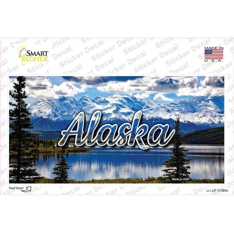 Alaska Snowy Mountains State Novelty Sticker Decal