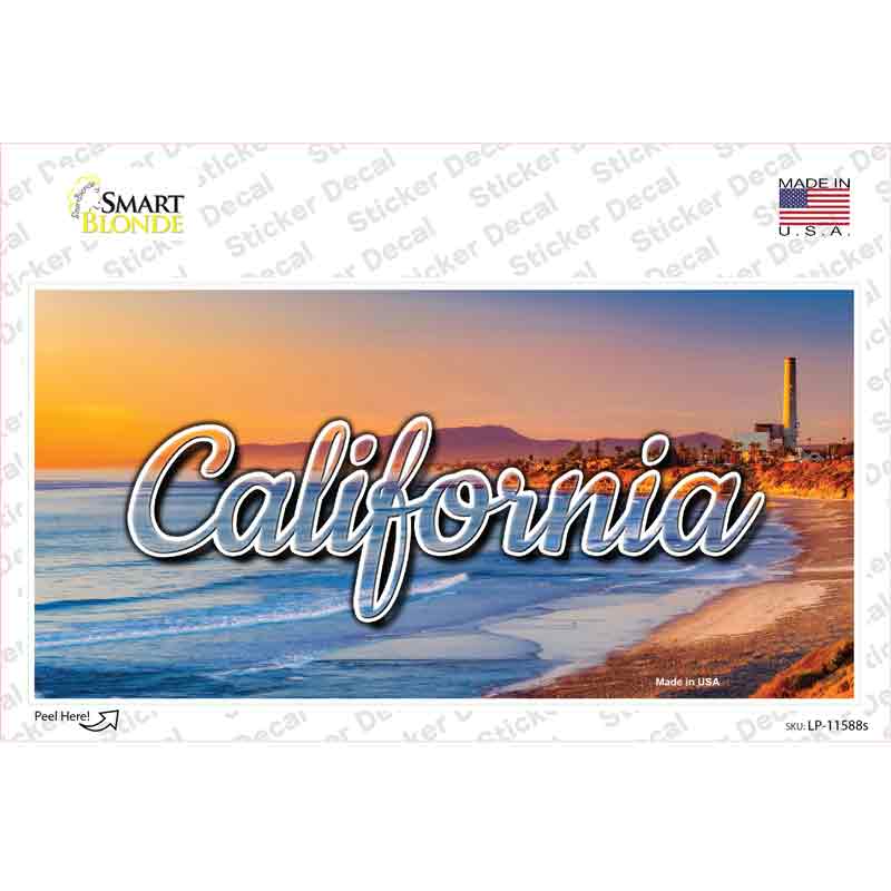 California Beach State Novelty Sticker Decal