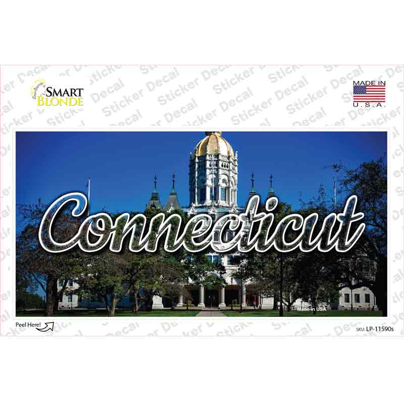 Connecticut Capital Building State Novelty Sticker Decal