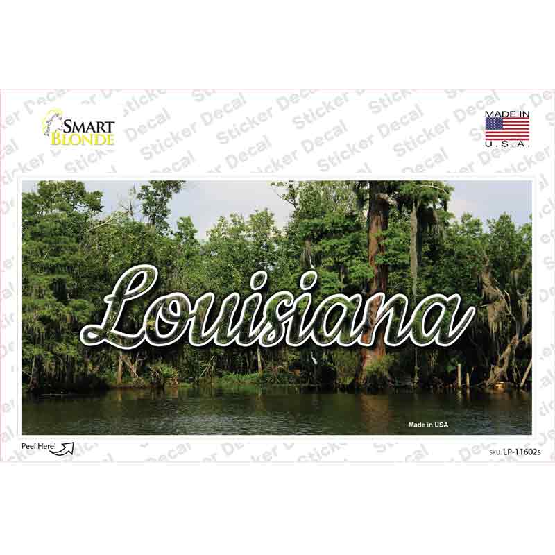 Louisiana Swamp State Novelty Sticker Decal