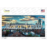 Massachusetts Sunset Skyline State Novelty Sticker Decal