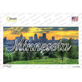 Minnesota City Skyline Sunset State Novelty Sticker Decal