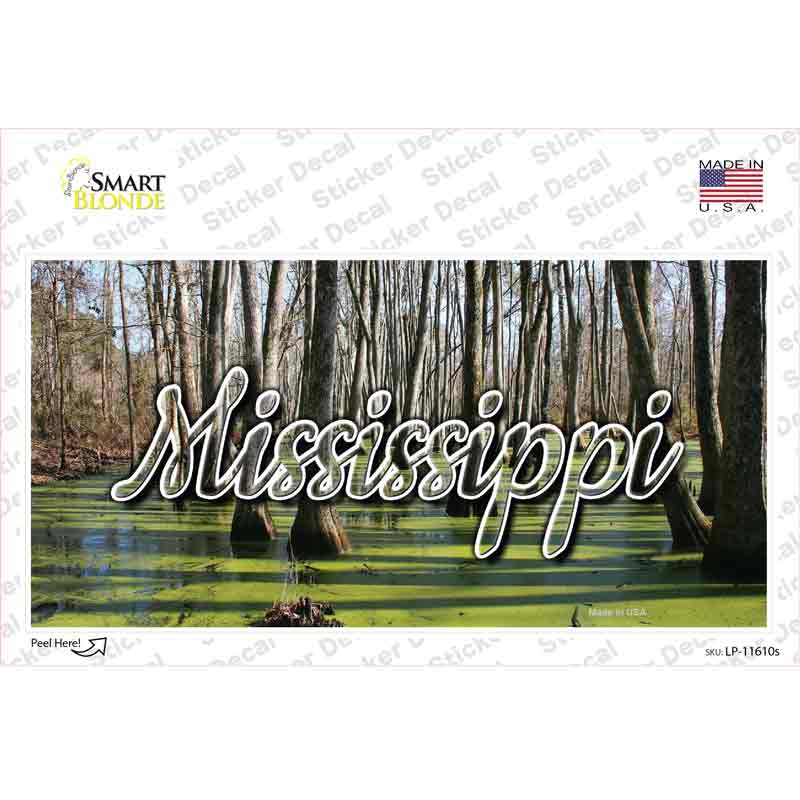 Mississippi Swamp State Novelty Sticker Decal