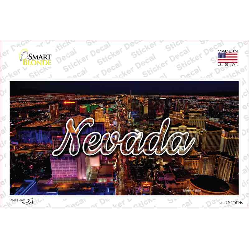 Nevada City Lights State Novelty Sticker Decal