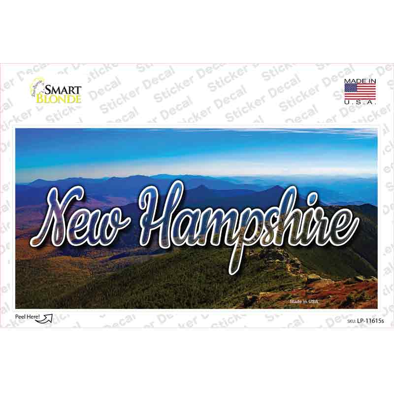 New Hampshire Mountain Range State Novelty Sticker Decal