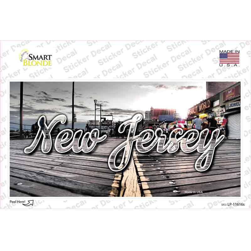 New Jersey Boardwalk State Novelty Sticker Decal