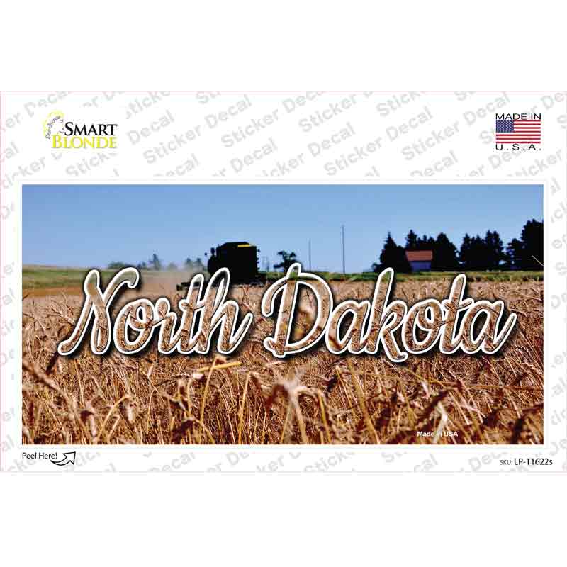 North Dakota Wheat Farm State Novelty Sticker Decal