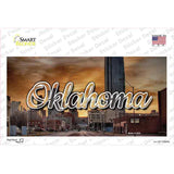 Oklahoma Sunset Skyline State Novelty Sticker Decal