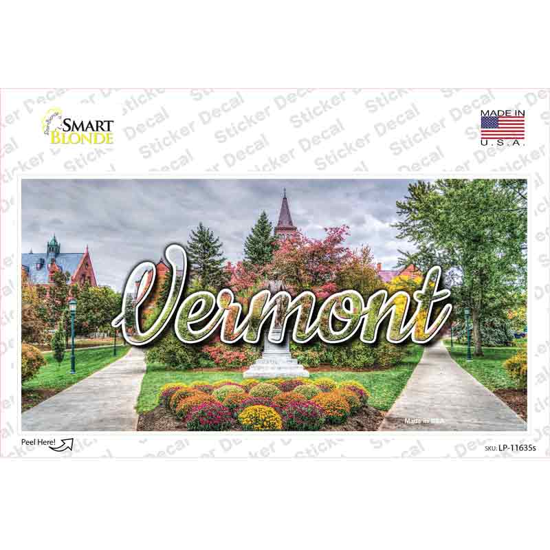 Vermont State Building State Novelty Sticker Decal