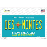 Des Montes Teal New Mexico Novelty Sticker Decal