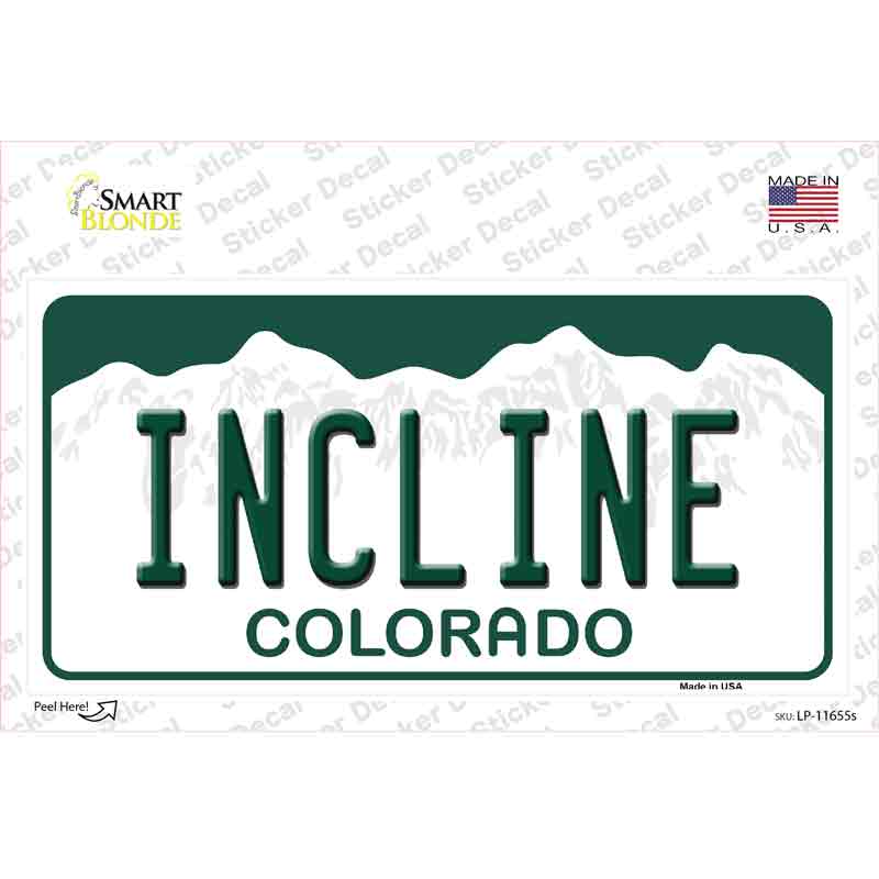 Incline Colorado Novelty Sticker Decal