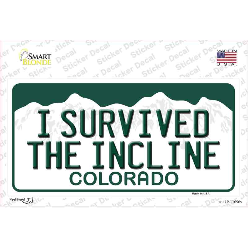 I Survived The Incline Colorado Novelty Sticker Decal