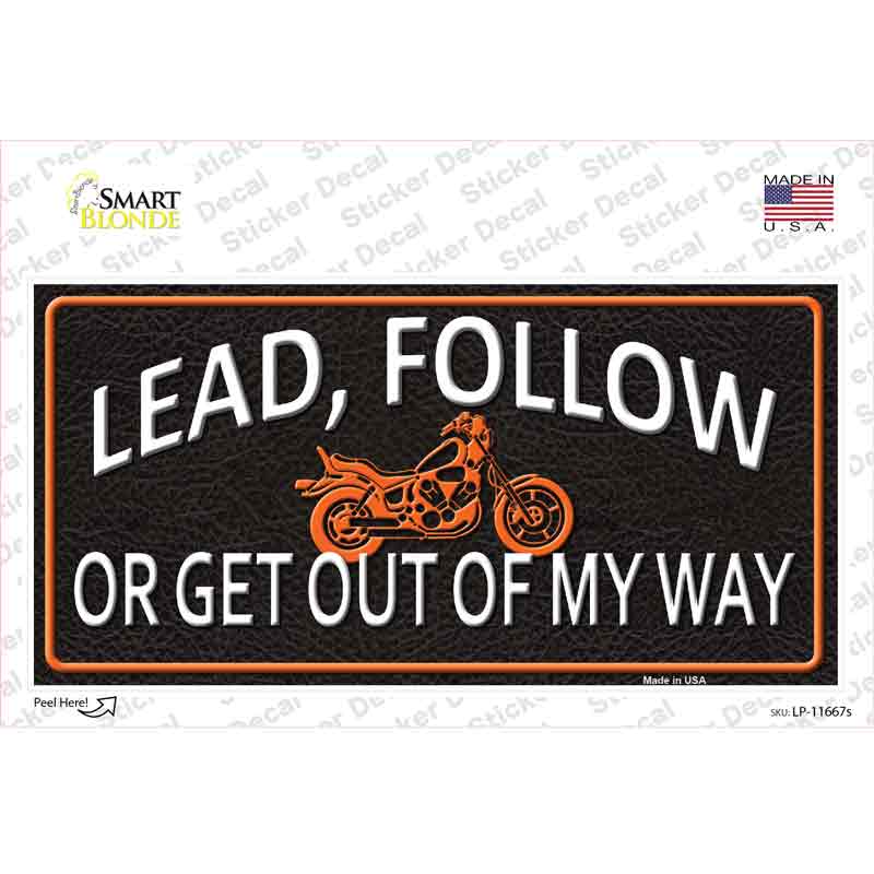 Lead Follow Novelty Sticker Decal