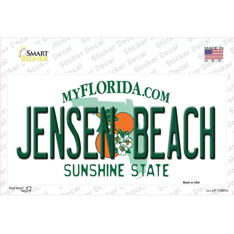 Jensen Beach Florida Novelty Sticker Decal
