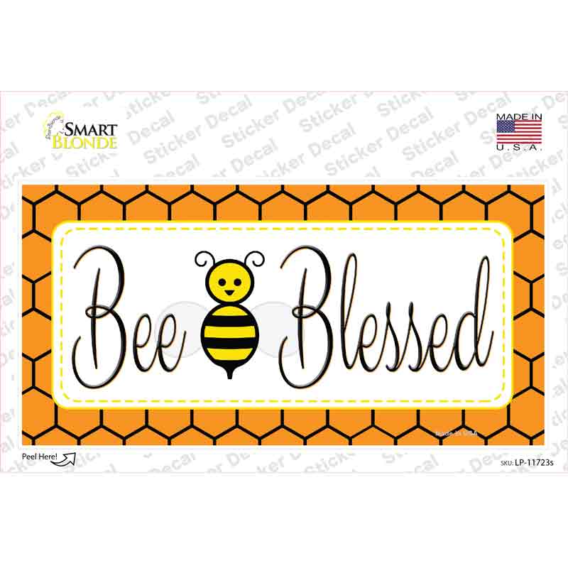 Bee Blessed Simple Novelty Sticker Decal