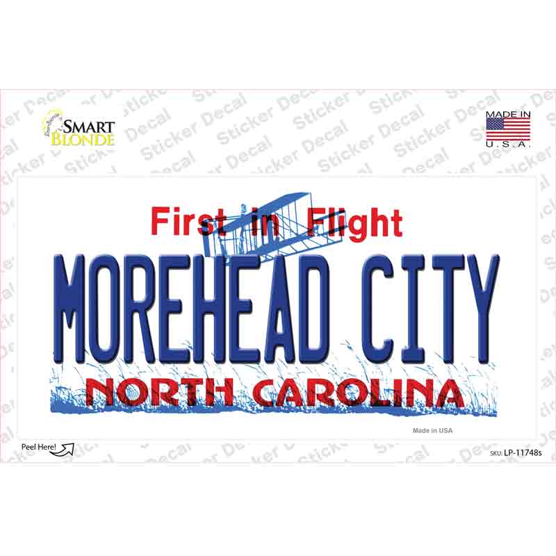 Morehead City North Carolina State Novelty Sticker Decal