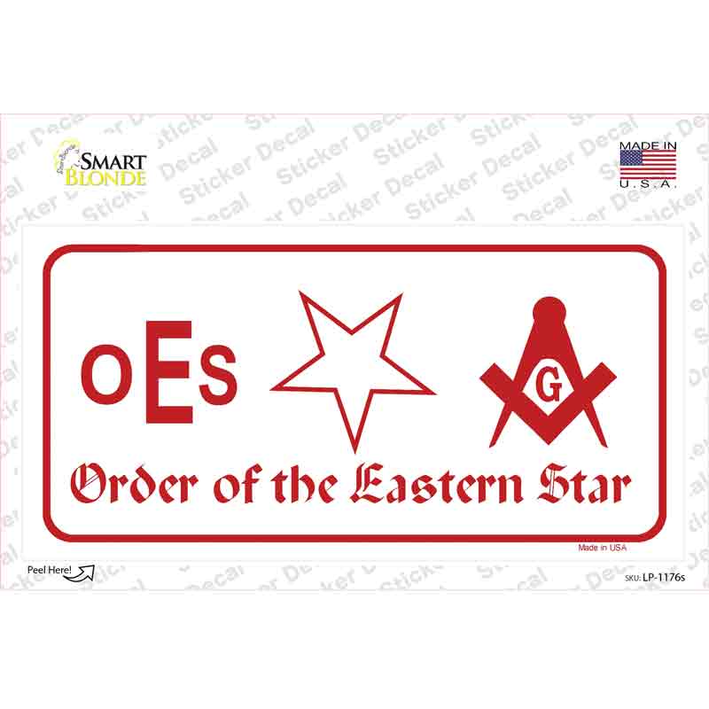 Order Of The Eastern Star Novelty Sticker Decal