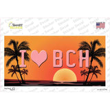 I Love Beach Novelty Sticker Decal