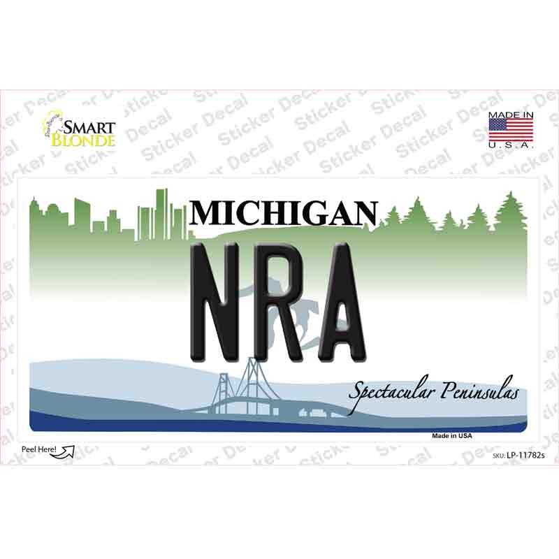 NRA Michigan Novelty Sticker Decal