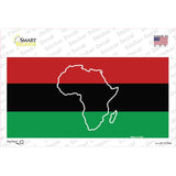 Africa Outline With Flag Novelty Sticker Decal