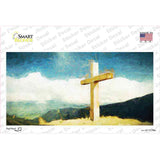 Lone Cross in the Sky Novelty Sticker Decal