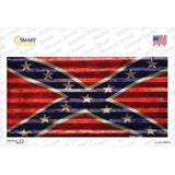 Corrugated Effect Confederate Flag Novelty Sticker Decal