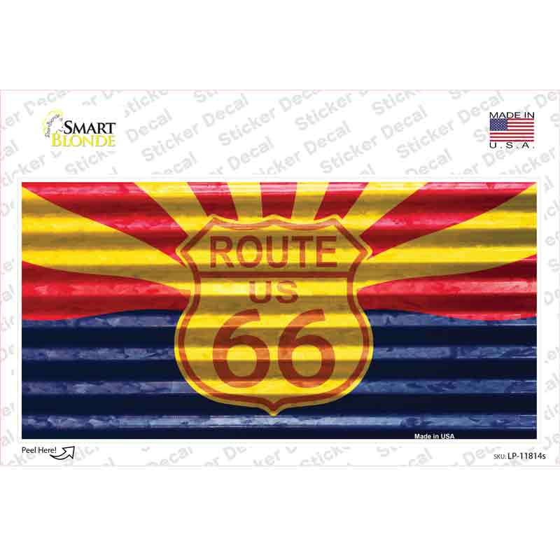 Route 66 Arizona Flag Novelty Sticker Decal