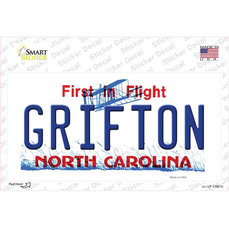 Grifton North Carolina Novelty Sticker Decal