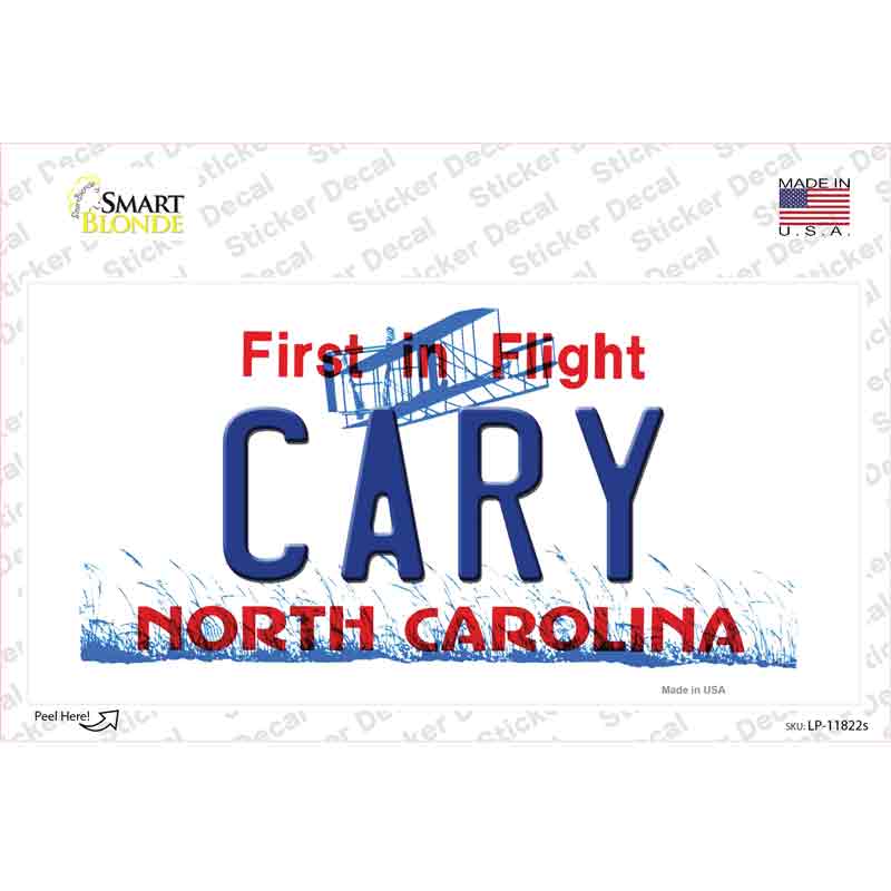 Cary North Carolina Novelty Sticker Decal