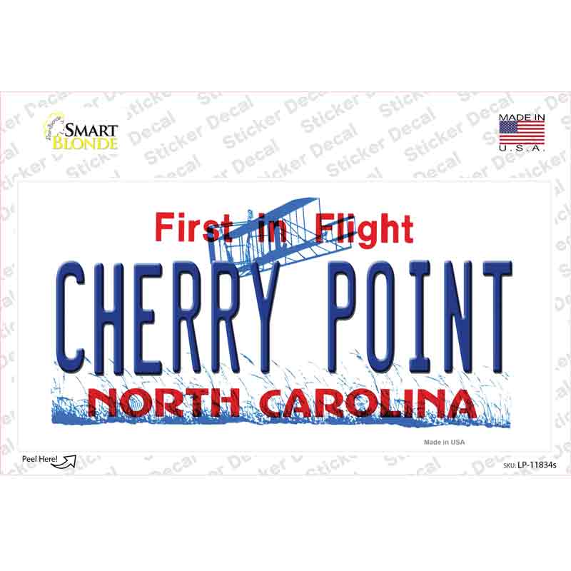 Cherry Point North Carolina Novelty Sticker Decal