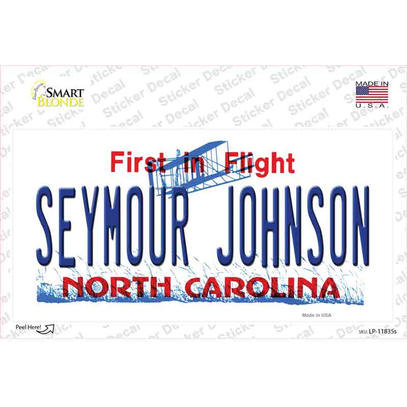 Seymour Johnson North Carolina Novelty Sticker Decal