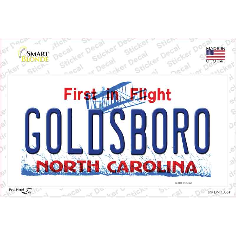 Goldsboro North Carolina Novelty Sticker Decal