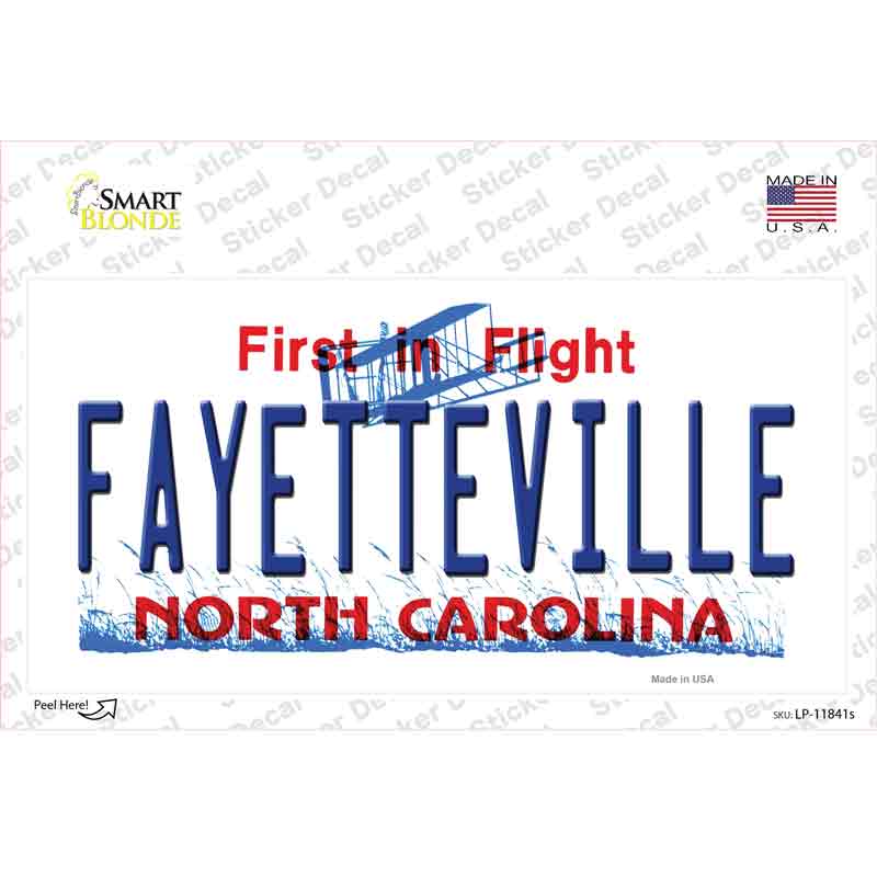 Fayetteville North Carolina Novelty Sticker Decal