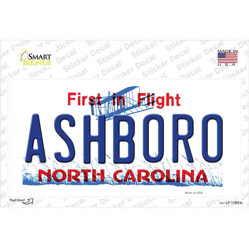 Ashboro North Carolina Novelty Sticker Decal
