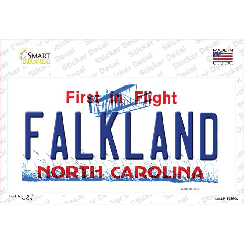 Falkland North Carolina Novelty Sticker Decal