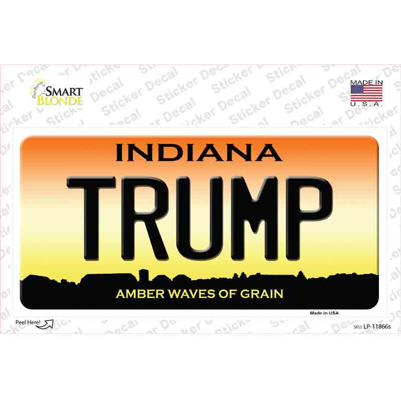Trump Indiana Novelty Sticker Decal