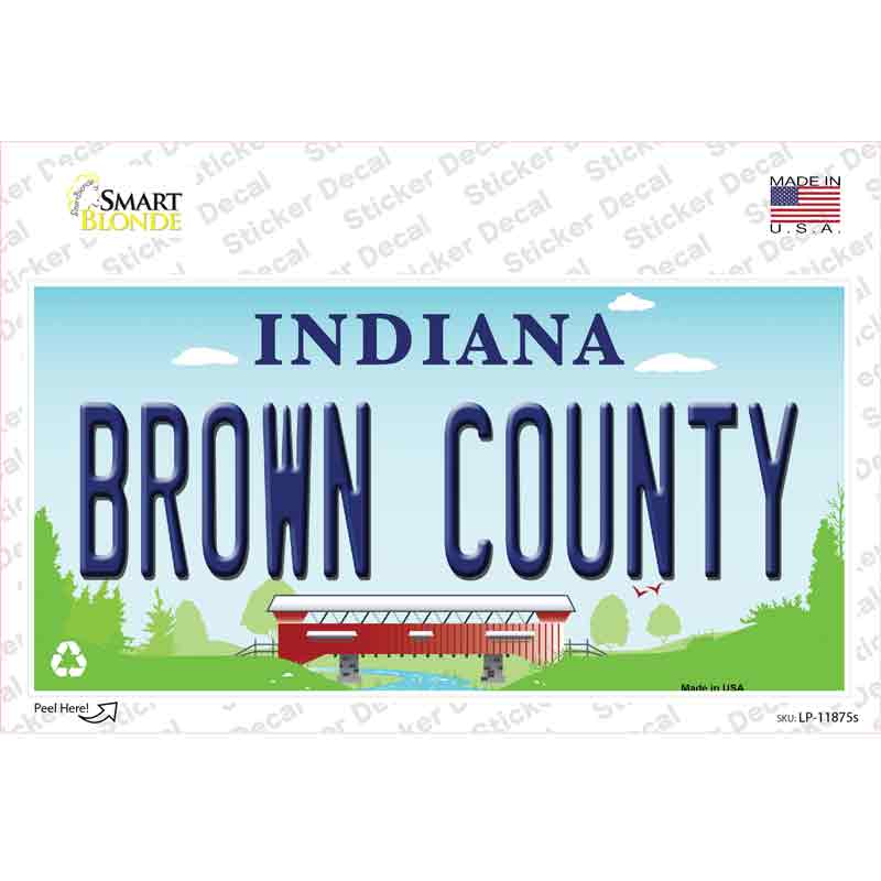 Brown County Indiana Novelty Sticker Decal