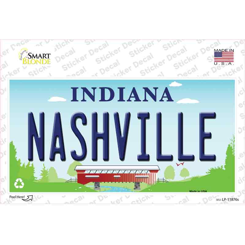 Nashville Indiana Novelty Sticker Decal