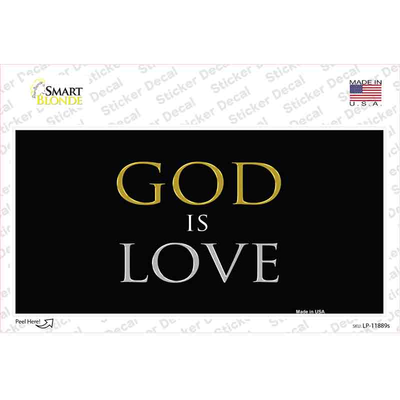 God Is Love Novelty Sticker Decal