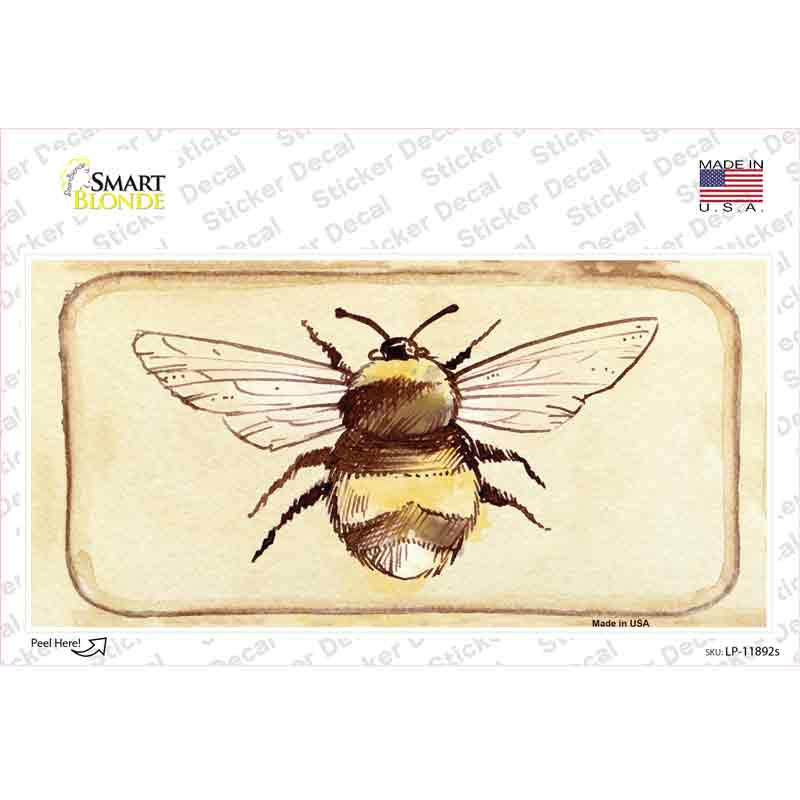 Bumble Bee Watercolor Novelty Sticker Decal