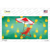 Chair and Umbrella Novelty Sticker Decal