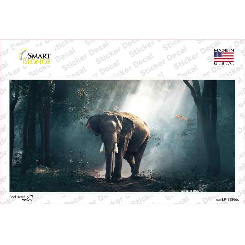 Elephant in the Woods Novelty Sticker Decal