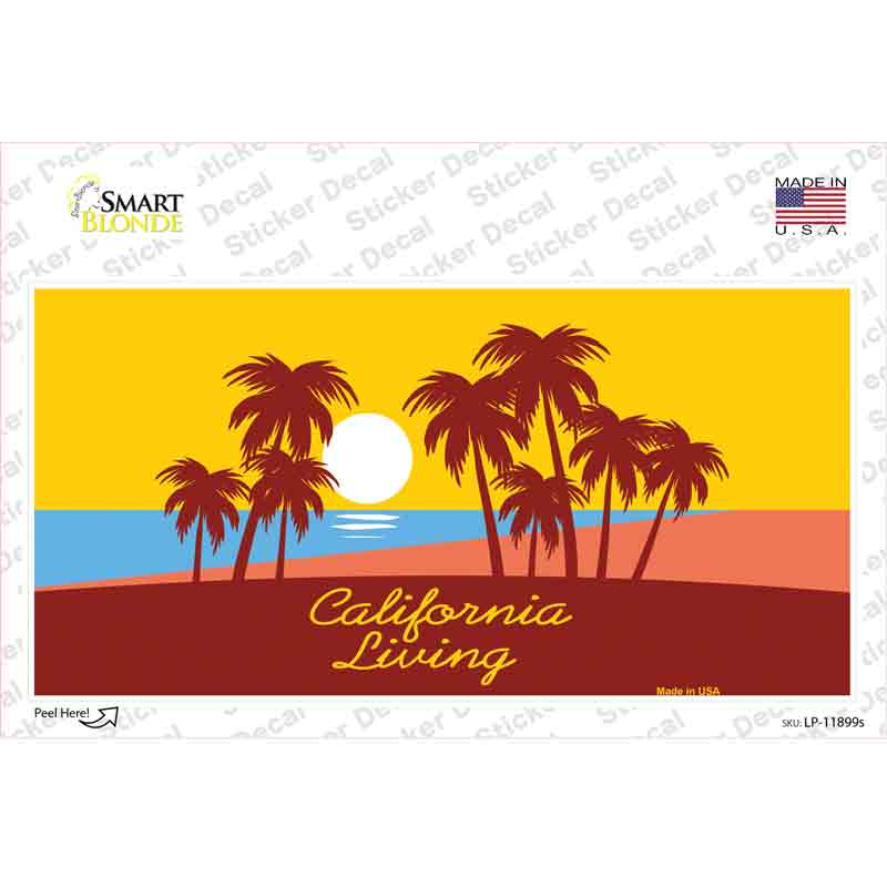 California Living Novelty Sticker Decal